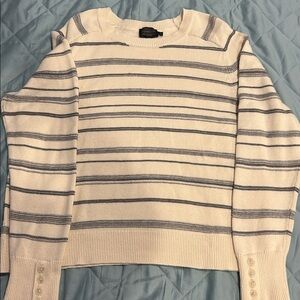 Pendleton Cream and Gray Knit Sweater XL